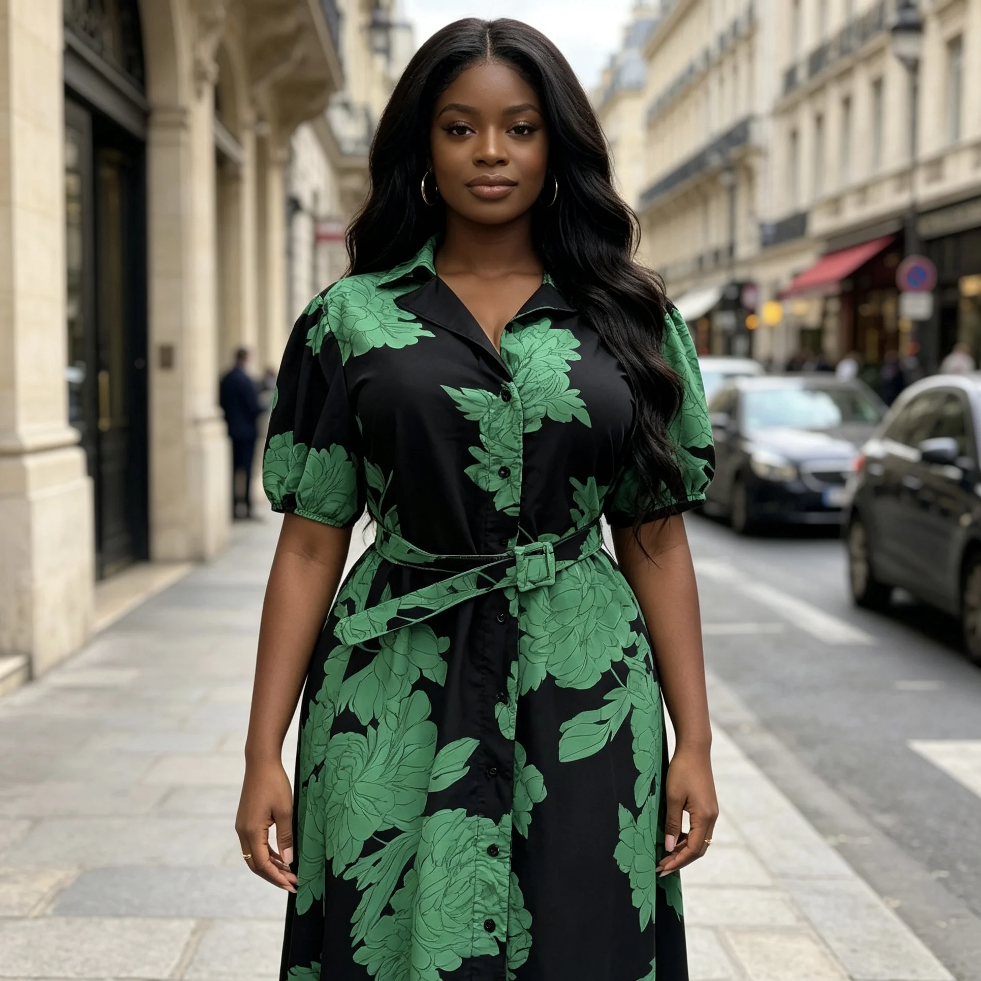 African Women's Elegant One Size Dashiki Dress Geometric Pattern Spring 2026 Collection Large Size Polyester Material